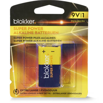 Blokker Alkaline Batterij - 9V
