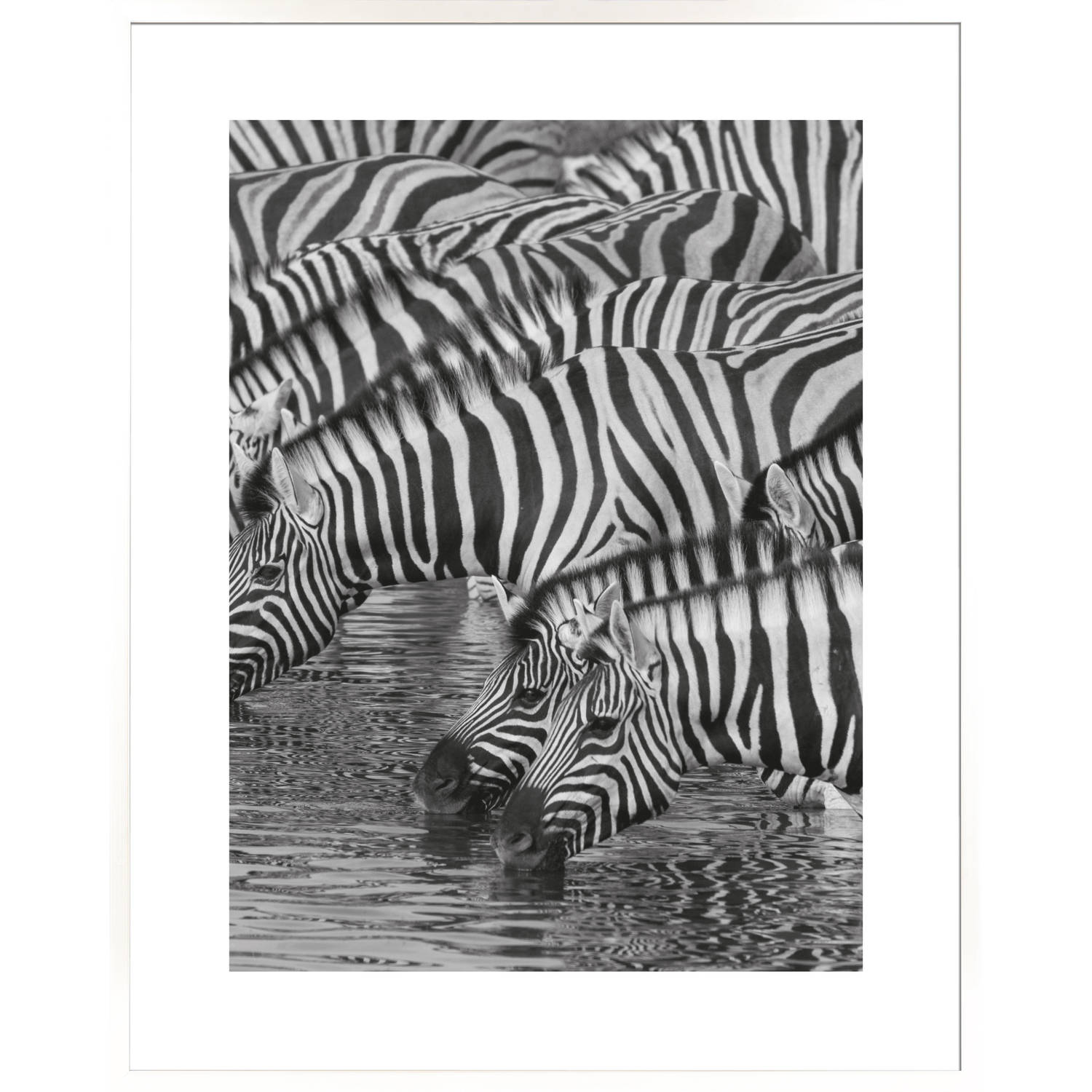 analoog marmeren bizon Blokker fotolijst basis - 40 x 50 cm - wit - dunne rand | Blokker