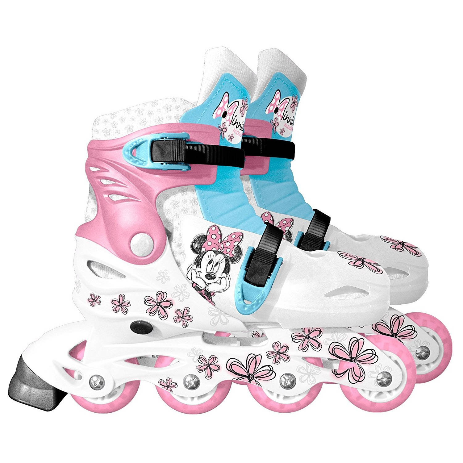 Disney Inline Skates Minnie Mouse Hardboot Wit/blauw Maat 34/37