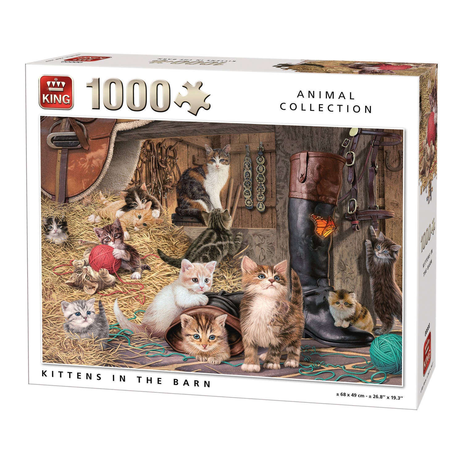 King Puzzel Animal Collection Kittens In The Barn 1000 Stukjes online kopen