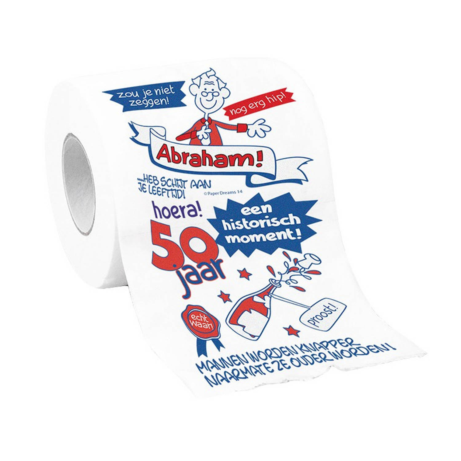 strijd Onbekwaamheid Vervelend Toiletpapier Abraham 50 jaar man verjaardags cadeau/versiering -  Fopartikelen | Blokker
