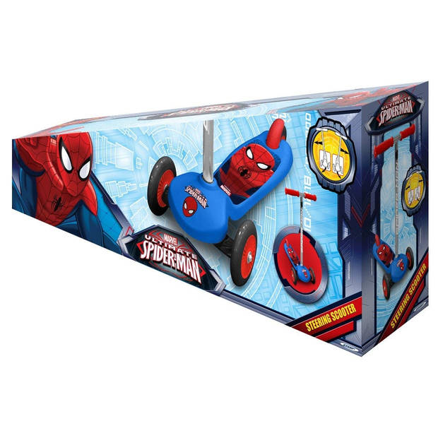 Marvel Kinderstep Spider-Man 3-wiel kinderstep Jongens Voetrem Blauw/Rood
