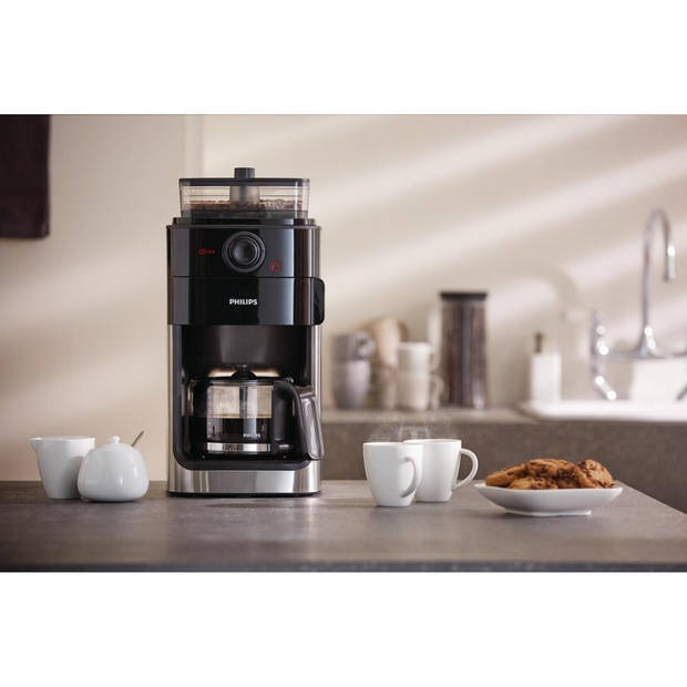 Philips koffiezetapparaat/bonenmachine Grind & Brew HD7767/00 - zwart/metaal