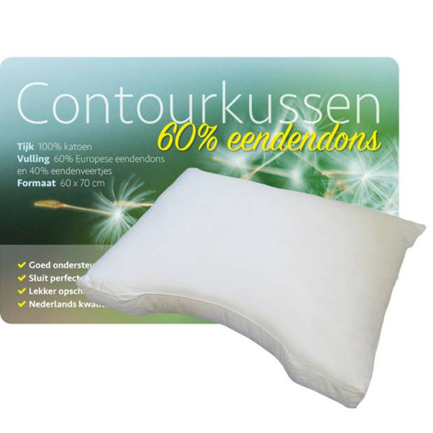 iSleep Contourkussen Dons - 60% dons