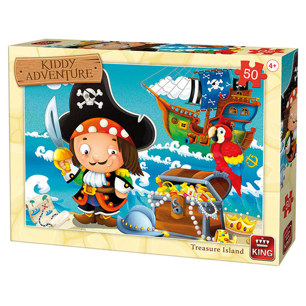King puzzel Kiddy Adventure treasure island - 50 stukjes