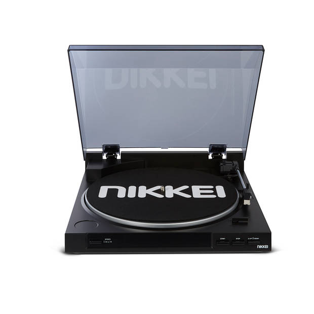 Nikkei NTT01U - Platenspeler met ingebouwde voorversterker 33-45 toeren p/m - met stofkap