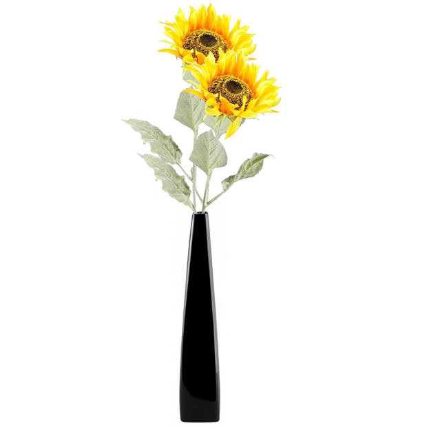 Kunstbloem Zonnebloem tak - 82 cm - geel - kunst zijdebloem - decoratie bloemen - Kunstbloemen