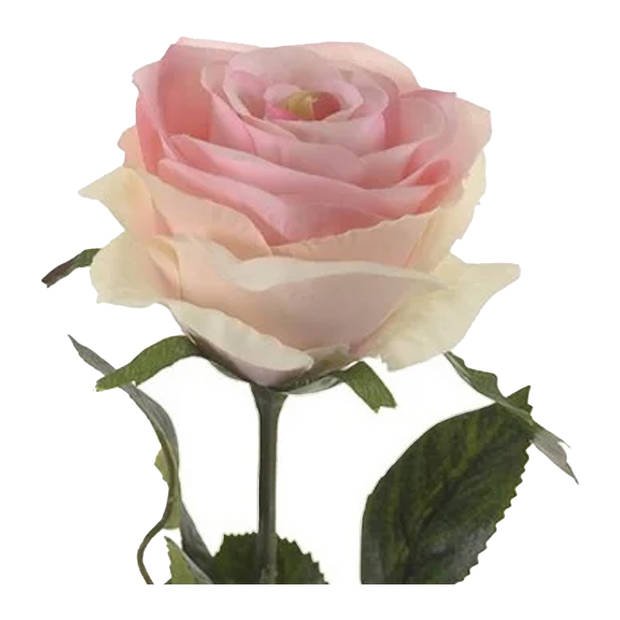 Emerald Kunstbloem roos Simone - 5x - licht roze - 45 cm - decoratie bloemen - Kunstbloemen