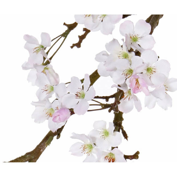 Witte appelbloesem kunstbloem/tak met 54 bloemetjes 104 cm - Kunstbloemen