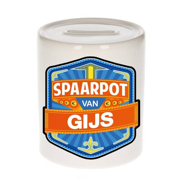 Vrolijke kinder spaarpot voor Gijs - Spaarpotten