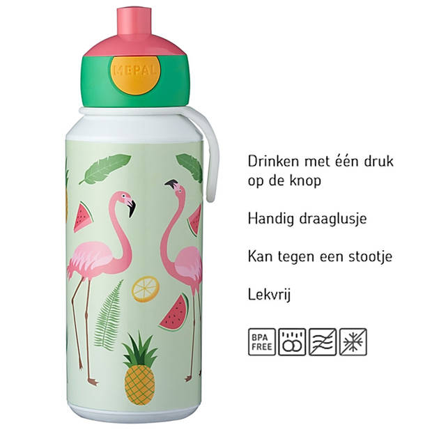 Rosti Mepal Tropical Flamingo Pop-Up Drinkbeker 400ml - (2018)