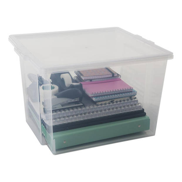Iris Storage Box opbergbox - 30 liter - transparant - set van 6