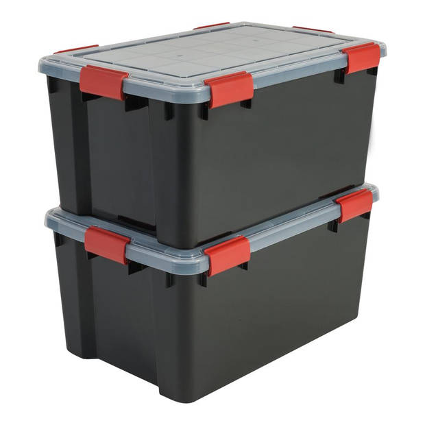 Iris Air Tight Box opbergbox - 50 liter - transparant