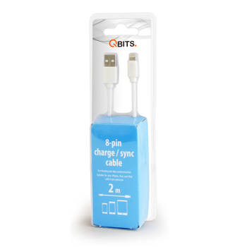 Qbits 8-pin White Charge 2 M Cable