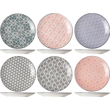 Cosy & Trendy Delirio dinerborden - ø 23,5 cm - set van 6