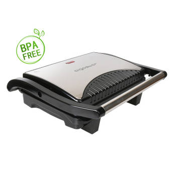 Aigostar Hett 30HHJ - Panini maker / Contactgrill - Zilver