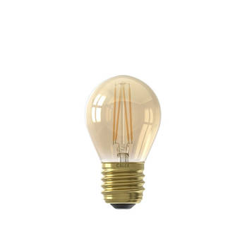 Calex LED volglas Filament Kogellamp 220-240V 3,5W 200lm E27 P45, Goud 2100K CRI80 Dimbaar