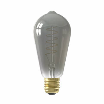 Calex LED-lamp E27 4W - Volglas rustieklamp Titanium dimbaar