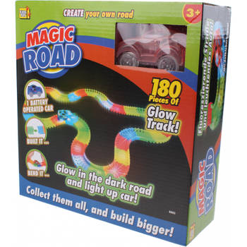 Kids Fun racebaan Magic road rood 180-delig