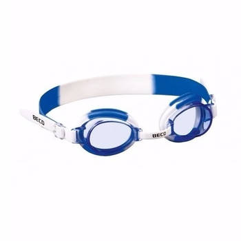 Blauwe kinder zwembril met siliconen bandje - Zwembrillen