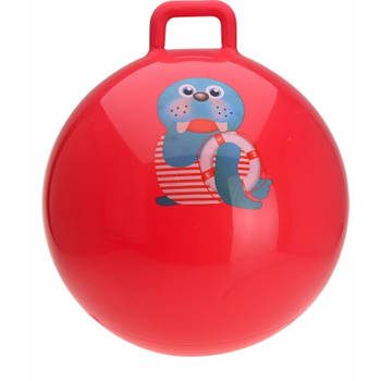 Skippybal rood met walrus 55 cm - Skippyballen