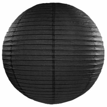 Luxe bol lampion zwart 50 cm diameter - Feestlampionnen