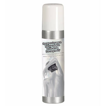 Witte haar/lichaam uitwasbare verf bodyspray - Verkleedhaarkleuring