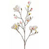 Emerald Kunstbloem Magnolia tak - 105 cm - creme wit/roze - Kunstbloemen