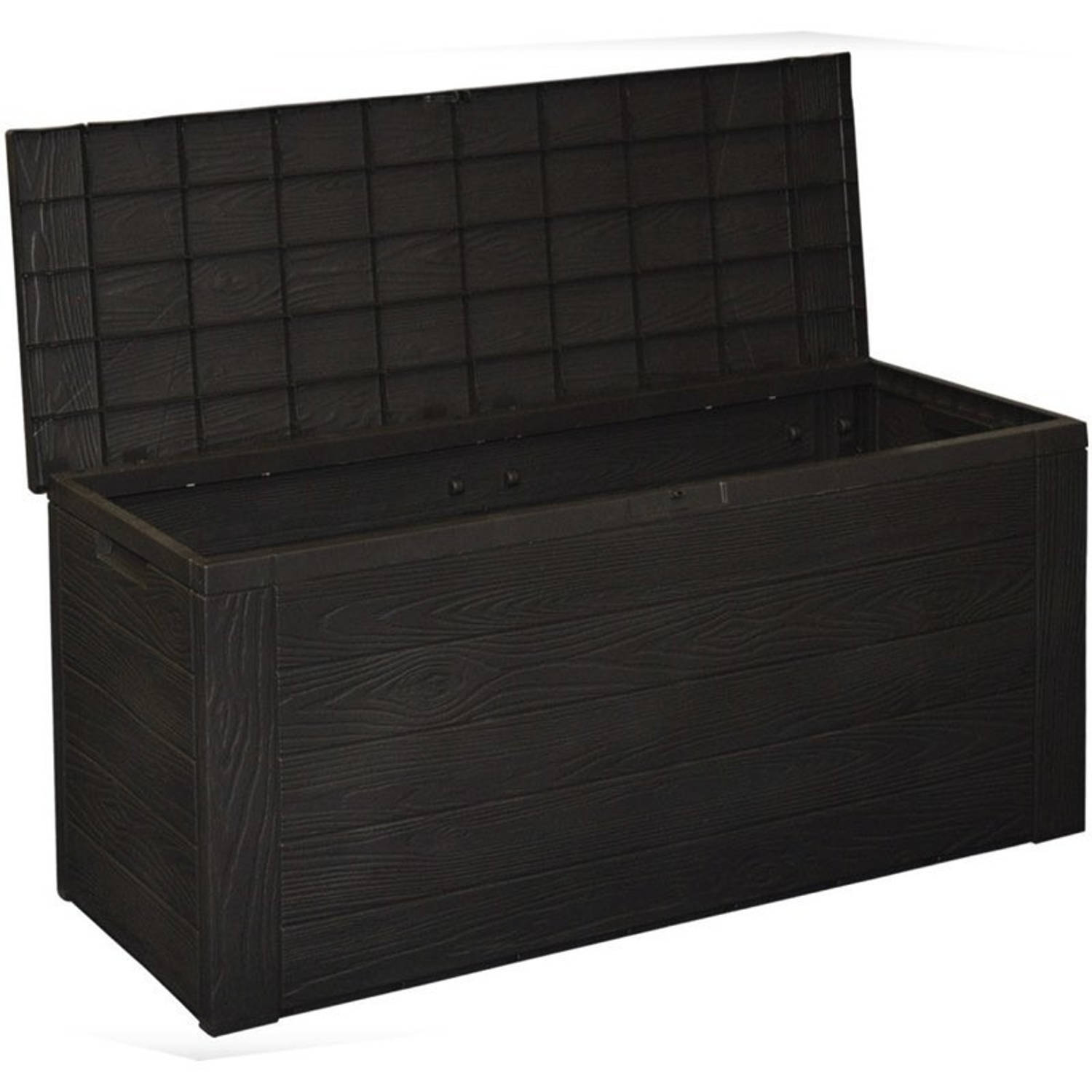 Aggregaat Blij microscopisch Tuin kussen opslag opbergbox hout patroon 120 cm - Kussenboxen | Blokker