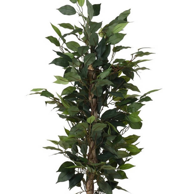 Kunstplant Ficus groen bladeren 95 cm - Kunstplanten