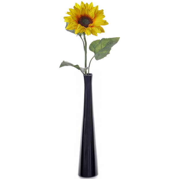 Topart Kunstbloem Zonnebloem tak - 81 cm - geel - kunst zijdebloem - decoratie - Kunstbloemen