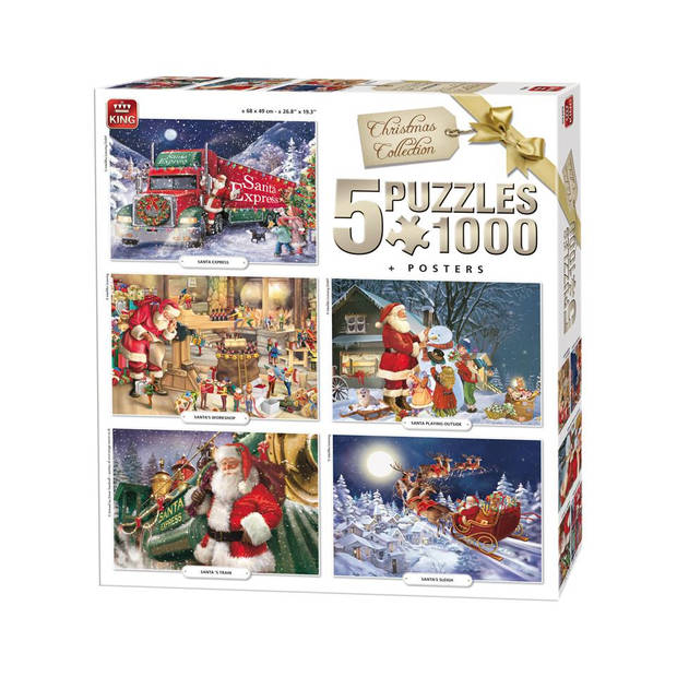 King puzzel Christmas Collection - 5 x 1000 stukjes