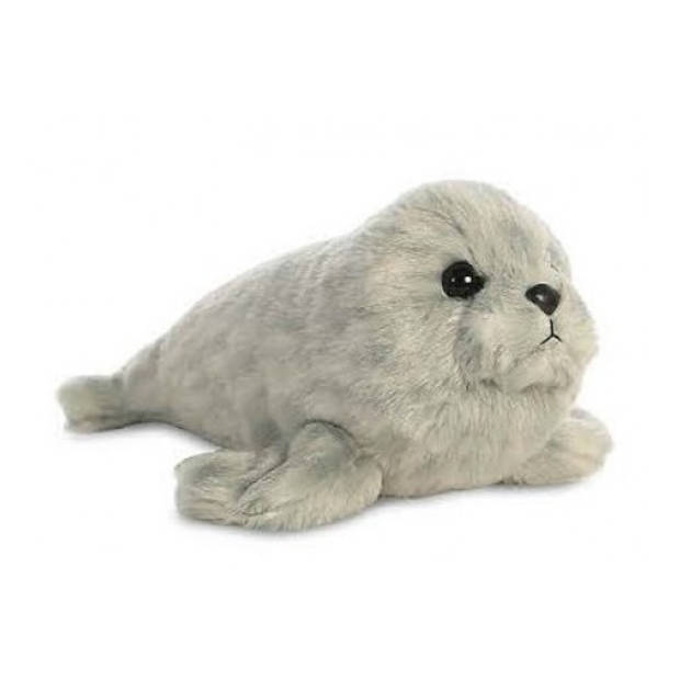 Aurora Knuffel Mini Flopsie zeehond grijs 20,5 cm