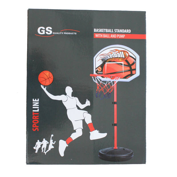 Basketbal stand / standaard 60-150 cm inclusief bal en pomp