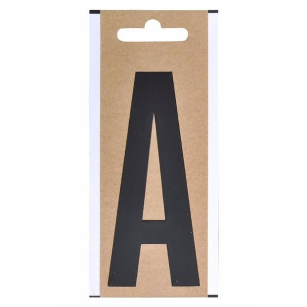 Zwarte letter sticker A 10 cm - Stickers