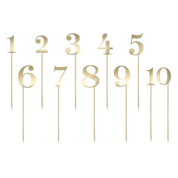 Verjaardag taart versiering cijfers goud - Taartdecoraties