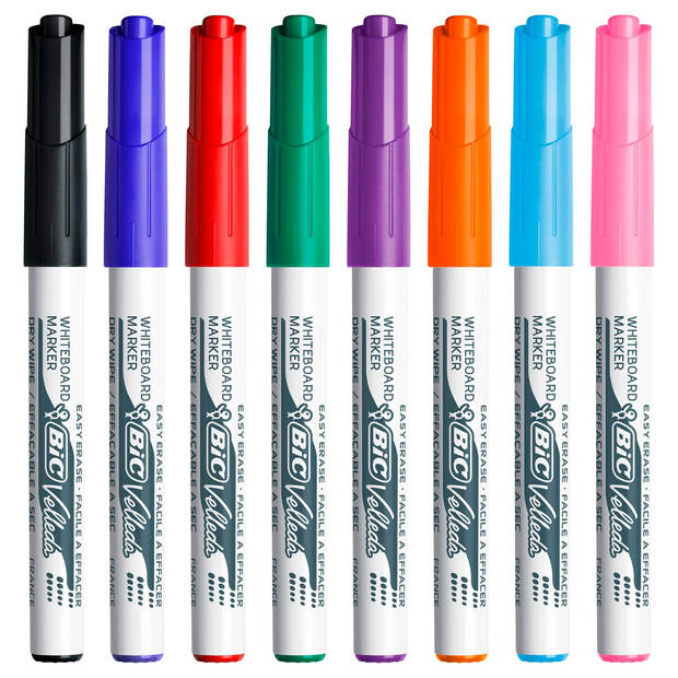 Bic whiteboardmarker Velleda 1741 etui van 8 stuks in geassorteerde kleuren