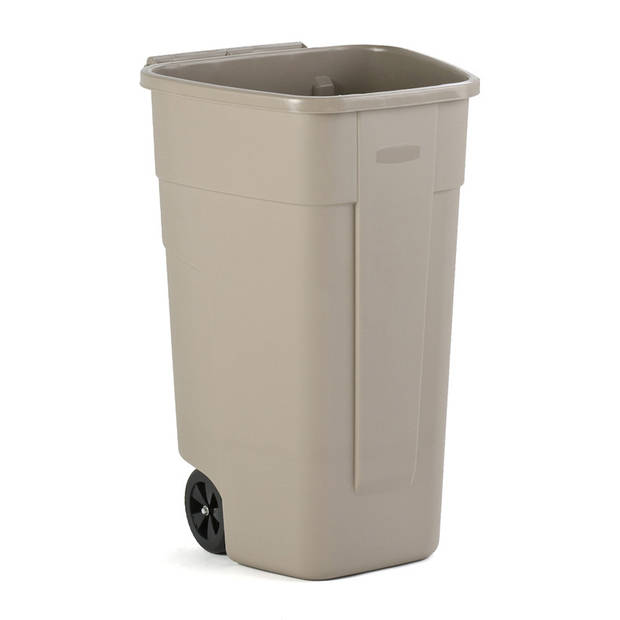 Rubbermaid mobiele afvalcontainer Basis, zonder deksel, 100 liter, wit