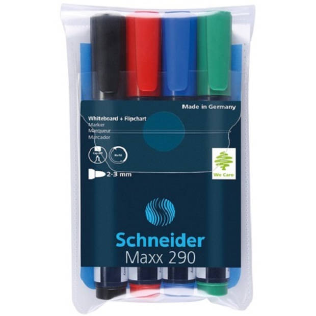 Schneider whiteboardmarker Maxx etui 290 2 - 3 mm 4 stuks