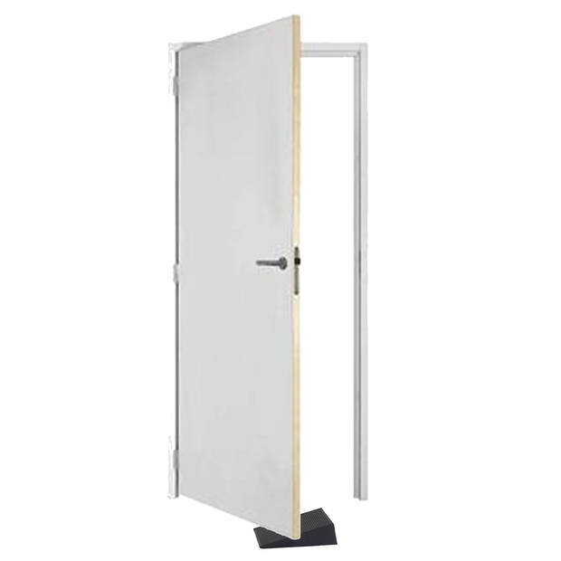 4x Rubberen deurwig / deurstopper zwart 1.6 cm - Deurstoppers