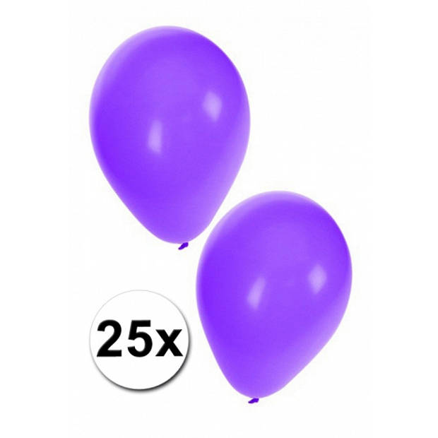 50x paarse en zwarte ballonnen - Ballonnen