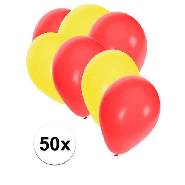 50x rode en gele ballonnen - Ballonnen