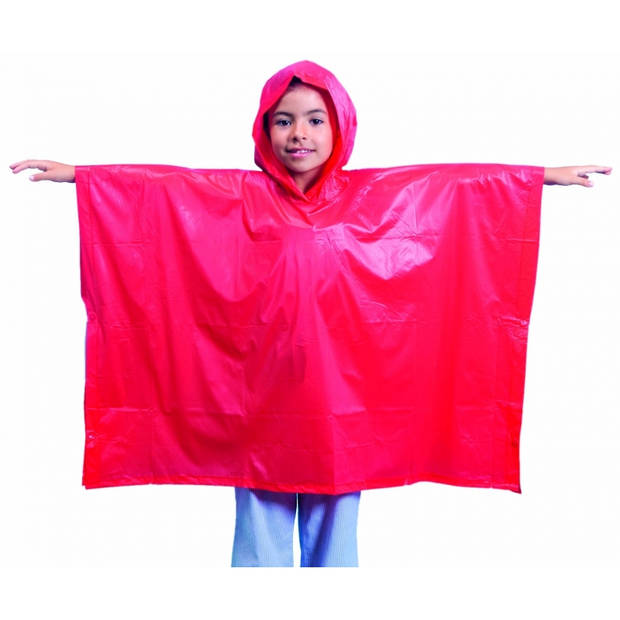 Rode regenponcho voor kids - Regenponcho's
