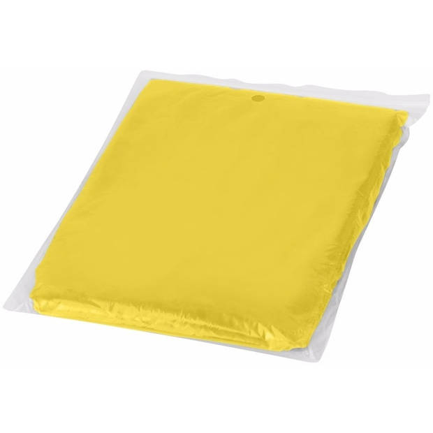 6x stuks gele noodponcho doorschijnend - Regenponcho's