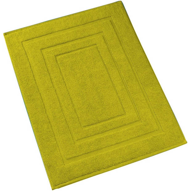 De Witte Lietaer badmat Pacifique 75 x 50 katoen geel/groen