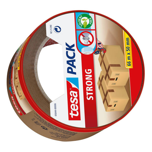 1x Tesa bruine verpakkingstape 66 mtr x 50 mm - Tape (klussen)