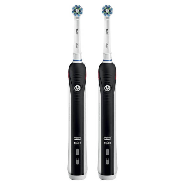 Oral-B elektrische tandenborstel Pro 2 2900 Duo CrossAction zwart – 2 poetsstanden