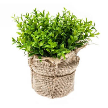 Groene kunstplant tuinkers kruiden plant in pot - Kunstplanten