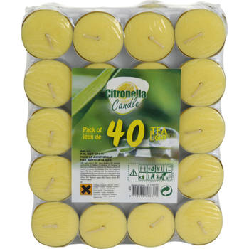 Citronella Theelichten 40 Stuks