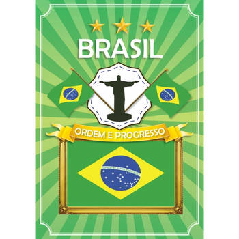 Deur poster thema Brazilie - Feestposters